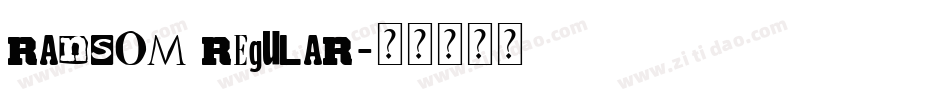 Ransom Regular字体转换